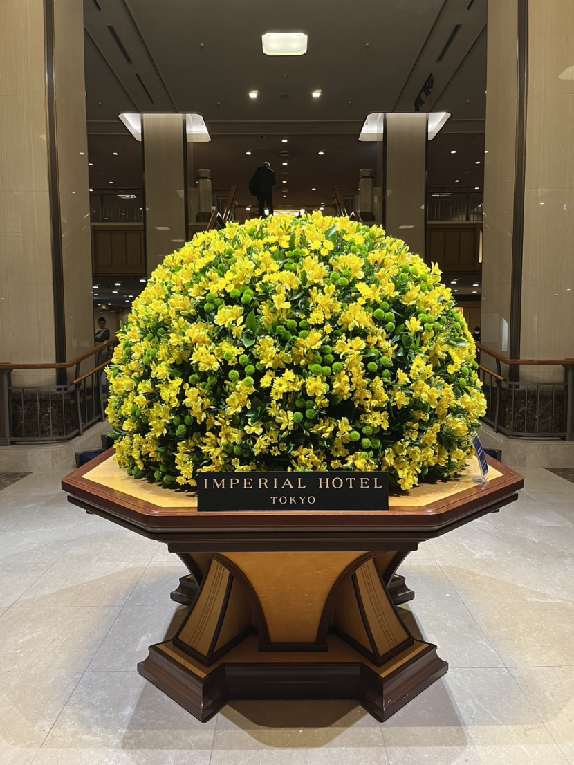帝国ホテル本館ロビー 今月の装花