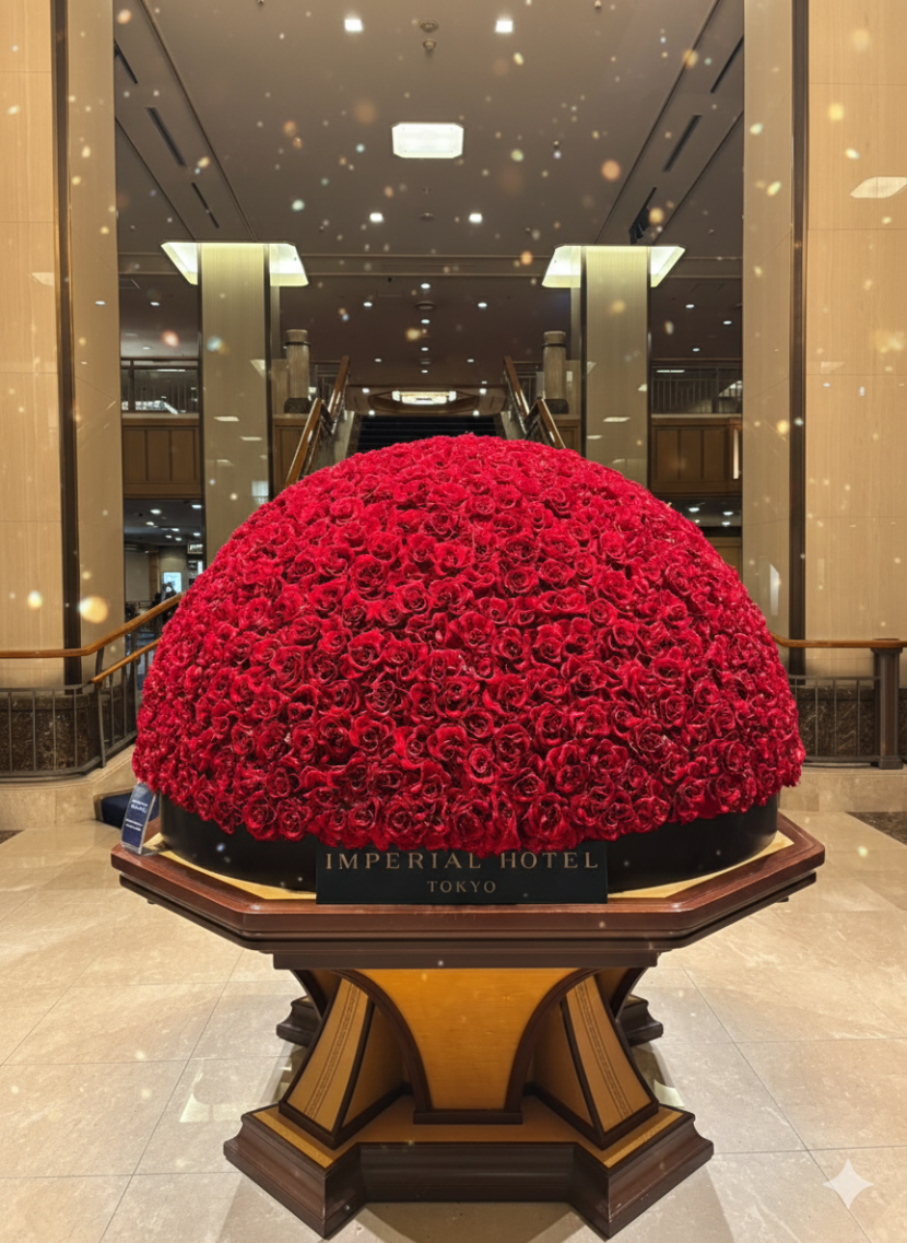 圧巻の美しさ！帝国ホテルのロビー装花